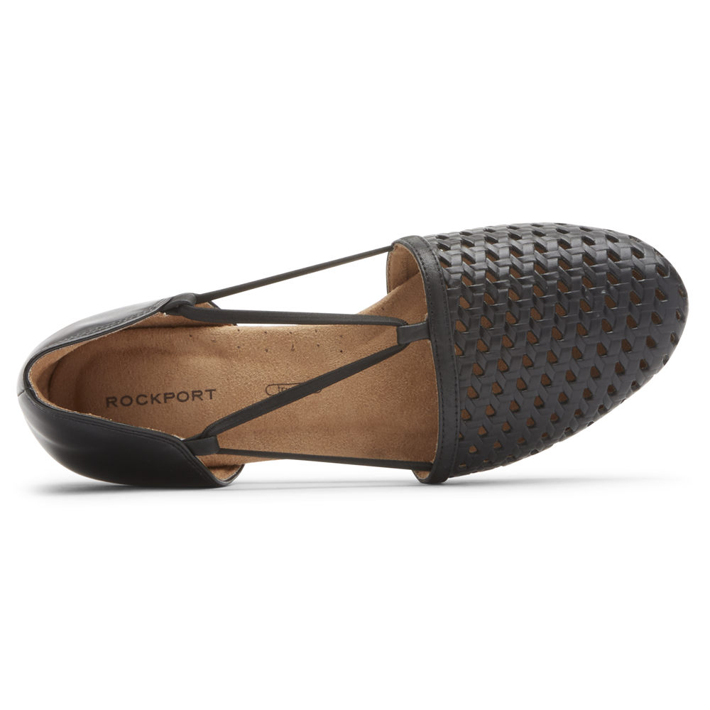 Rockport Womens Reagan Perforated - Flats Black - QWF061935